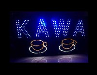 SZYLD REKLAMA DIODOWA LED 75,5 x 40,5cm KAWA