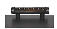 Mediaport nablatowy czarny RAL9005 6x230V 1xprzewód zasilający dł. 3m