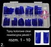Tipsy kolorowe 120szt nr.2 z kieszonką , super jakość - NOWOŚĆ!!!
