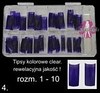 Tipsy kolorowe 120szt nr.4 z kieszonką , super jakość - NOWOŚĆ!!!