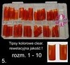 Tipsy kolorowe 120szt nr.5 z kieszonką , super jakość - NOWOŚĆ!!!