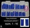 Tipsy kolorowe 120szt nr.9 z kieszonką , super jakość - NOWOŚĆ!!!