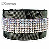 Bransoletka crystal mesh swarovski elements 6 rzędów crystal ab z koronką