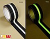 TAŚMA ANTYPOŚLIZGOWA czarna z paskiem fluorescencyjnym 5cm x 18m