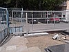 Brama przesuwna wypełniona siatką panelową