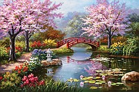 Freski fotograficzne SK 997 Japanese Garden in Bloom