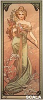 Fresk fotograficzny Alphonse Mucha - MA 076 La saison le printemps