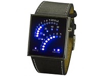 Led Watch ze skórzanym paskiem
