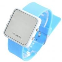 Led Watch Silikonowy zegarek z lusterkiem - super cienki! 12 kolorów!