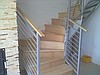 Schody bukowe z drewna bukowego na beton