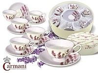Carmani komplet 6 filiżanek - kolekcja I love Lavender