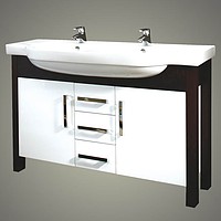 Duża umywalka podwójna 120cm z szafką ALI Drewno + lakier szuflady MEBLE DO ŁAZIENKI Pabianice, Łask