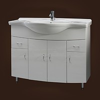 Komplet duża umywalka 106cm + szafka KAPRYS biała. Meble łazienkowe Łask, Pabianice Łódź, Sieradz