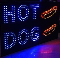 HOT-DOG REKLAMA DIODOWA LED 75,5 x 40 cm